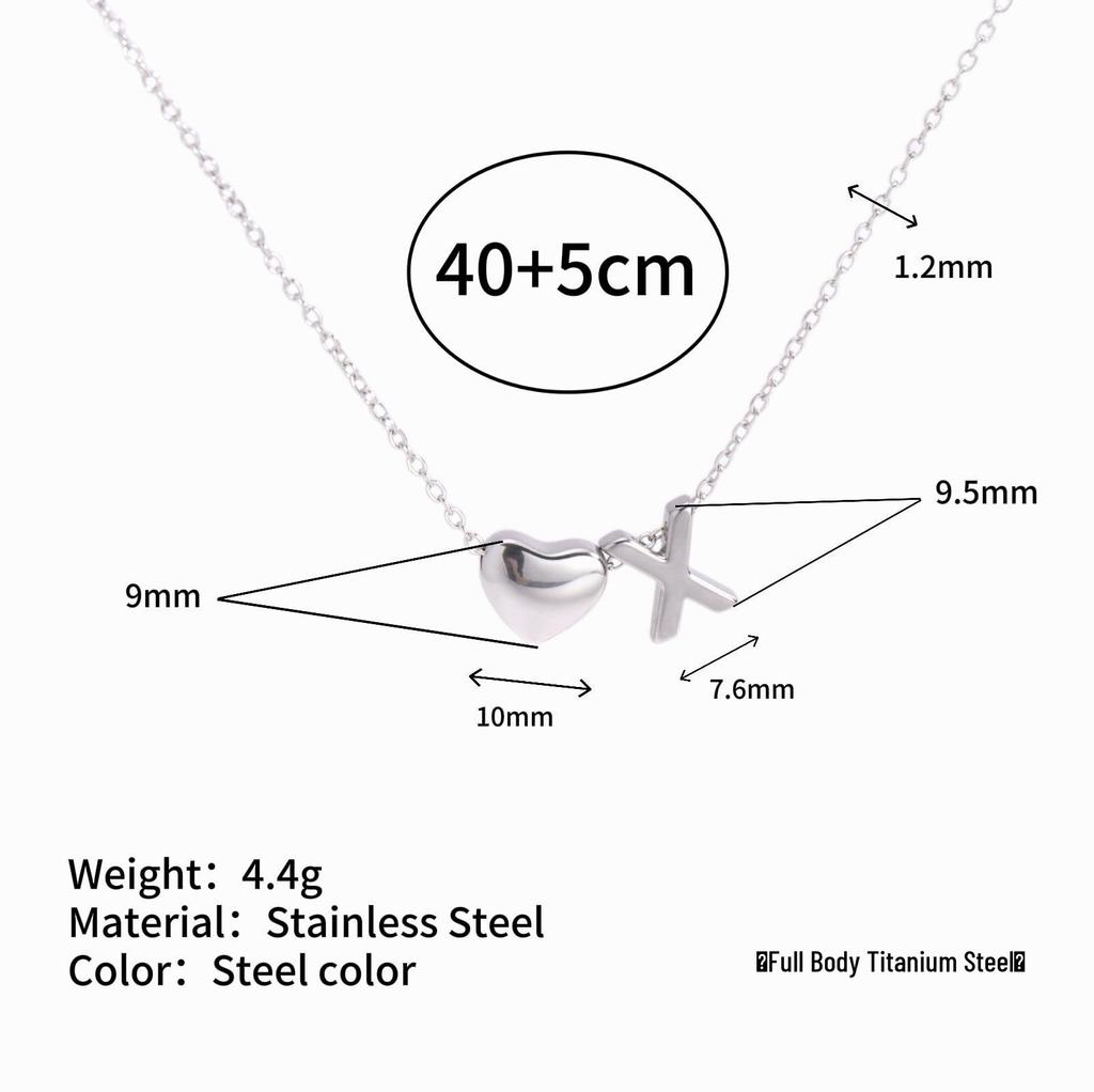 Herz Anhänger Halskette: 18K vergoldeter Edelstahl mit 26 englischen Buchstaben.