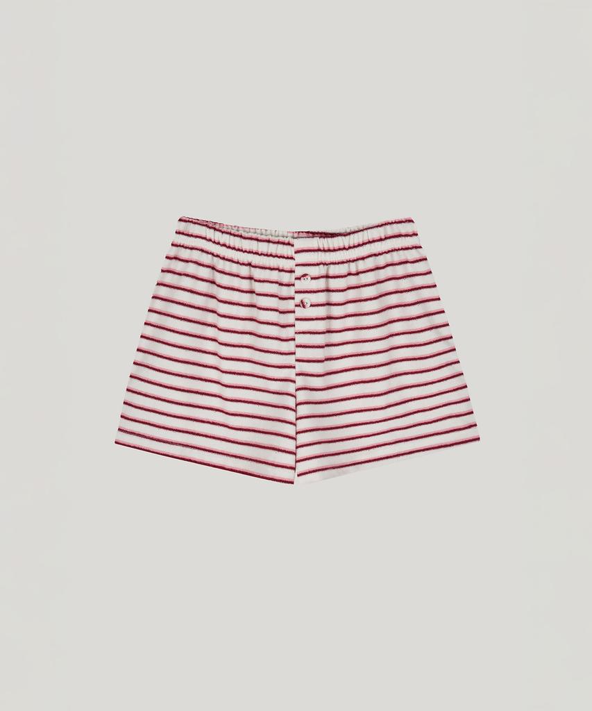 Poeteuseoul Cozy Stripe Shorts_Red