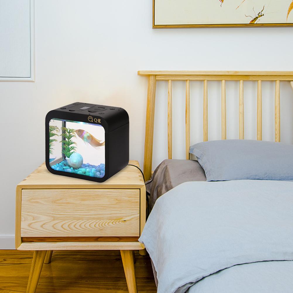 5 Farben Fischbox mit Licht, kreatives, abnehmbares Mini-Gehäuse, Aquarium-Aquarium-Zubehör