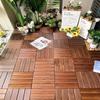 Anti Corrosion Wood Flooring Outdoor Carbonized Wood Flooring Balcony Household Courtyard Flooring Splicing Waterproof Solid