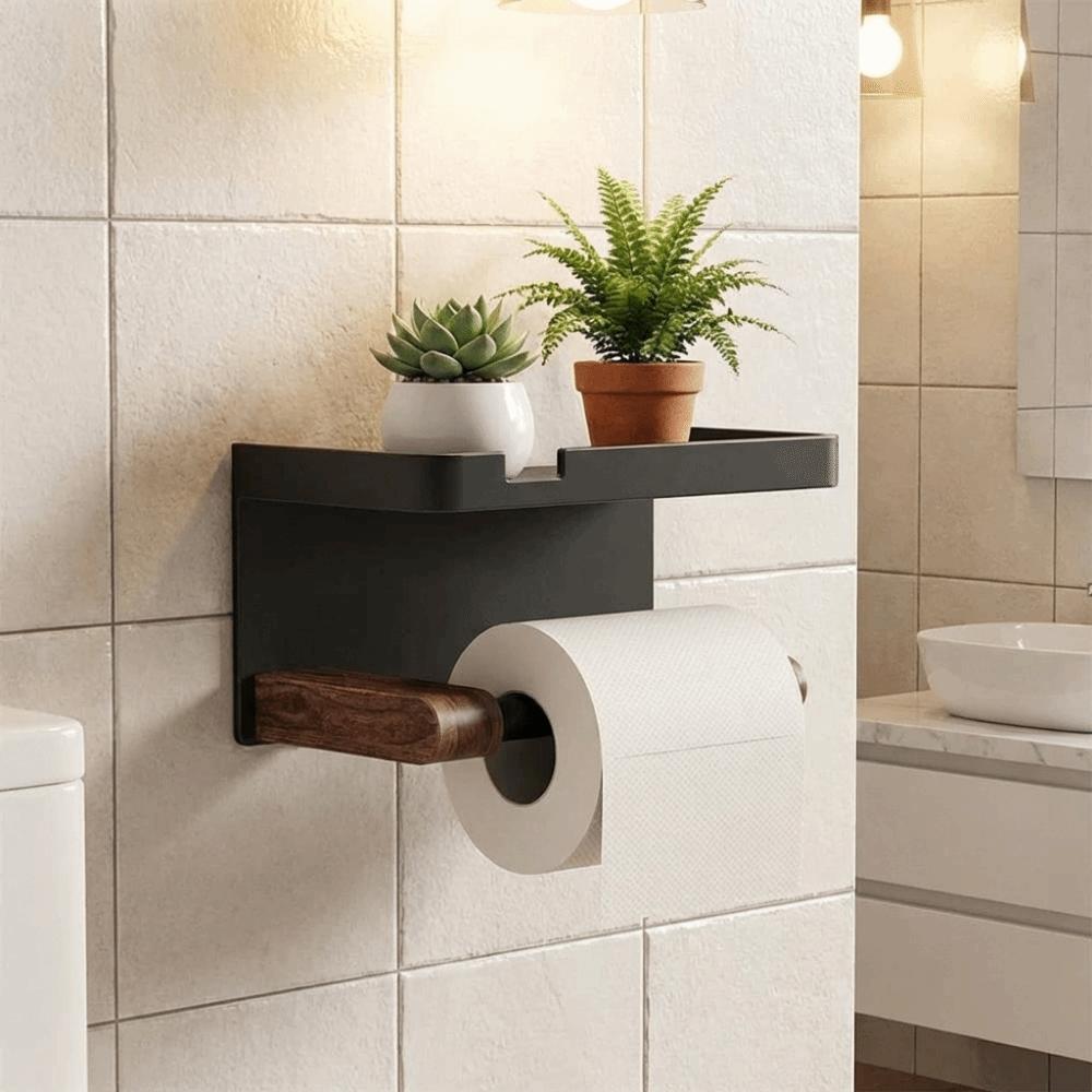 No Drill Toilet Paper Holder Wall Mounted Face Towel Tissue Boxes Tissue Paper Rack  Kitchen