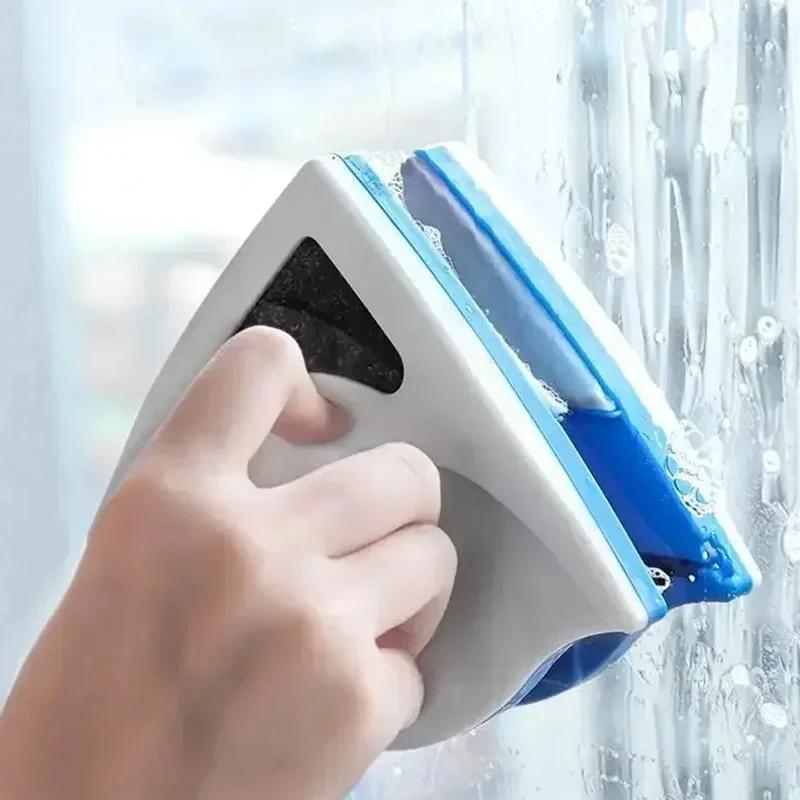 Efficient Cleaning of Home and High-Rise Windows with New Magnetic Glass Cleaning Tool, Double Sided and Strongly Magnetic
