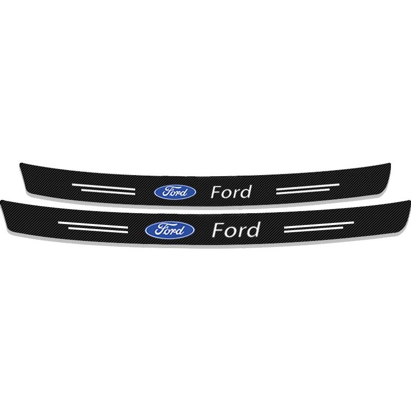 Carbon Fiber Car Trunk Rear Bumper 3D Sticker Guard Plate Protector For Ford Focus Mondeo Kuga Fiesta MK7 Escort Explorer Edge 2 4 MK2 MK4 Mustang