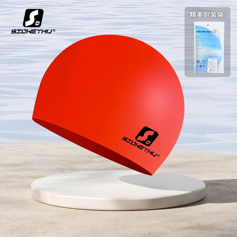 Adult Silicone Swim Caps Men And Women Solid Color High Quality Swimming Cap For Women Swimming Pool Accessories