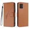 For Samsung Galaxy XCover7 Pro Case Triangle Imprint Leather Phone Cover with Lanyard