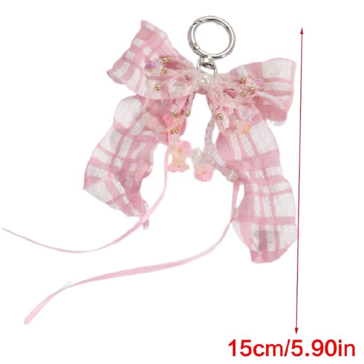 Pearls Bows Keychain Bag Charms Car Keyrings Bag Charms Accessories for Purse Backpack Decorations Valentines Day Gifts