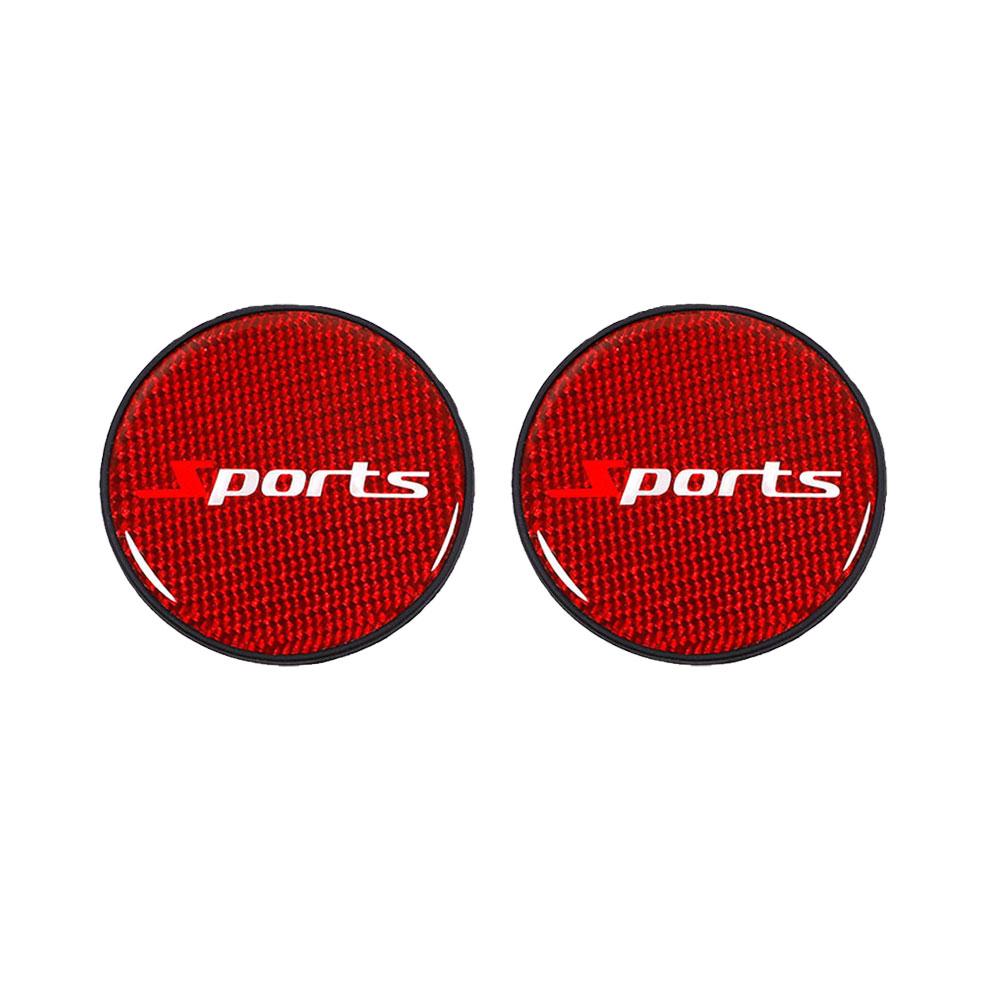 2pcs Carbon Fiber Car Decoration Coaster Universal Car Cup Holder Pad Car Water Cup Slot Non-Slip Mat Auto Interior Accessories
