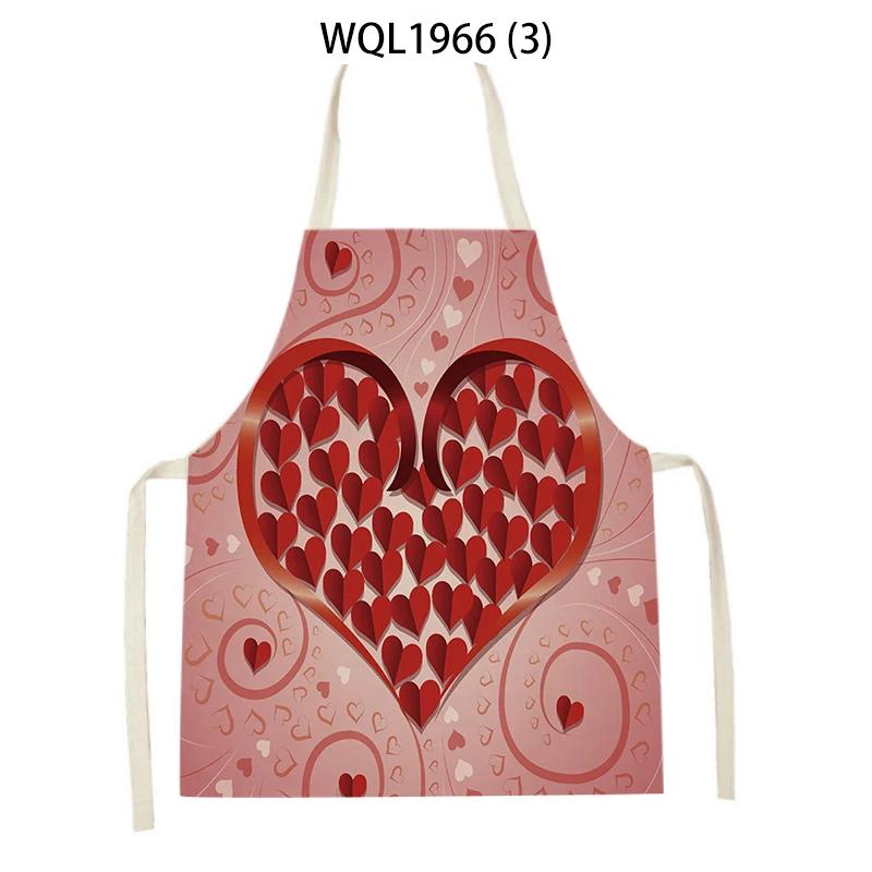 Damen Herren Frohen Valentinstag Küchenschürzen Haushaltsreinigung Schürze zum Kochen Backen Schürze Antifouling-Schürze