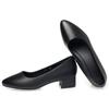 Mode AIYUQI 2025 neuer Stil Damenlederschuhe Quadratabsatz Slipper Arbeit Formelle Schuhe für Damen Modische High Heel Damenschuhe