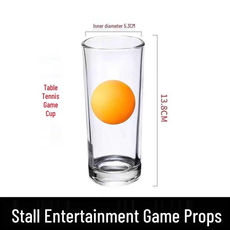 Modern Transparent Glass Cup for Temple Fair Games 36 cups