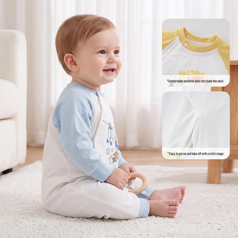 Disney Baby Long-Sleeve Cotton Romper