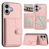 For iPhone 17 Case RFID Blocking Card Holder Kickstand TPU + PU Leather Phone Back Cover