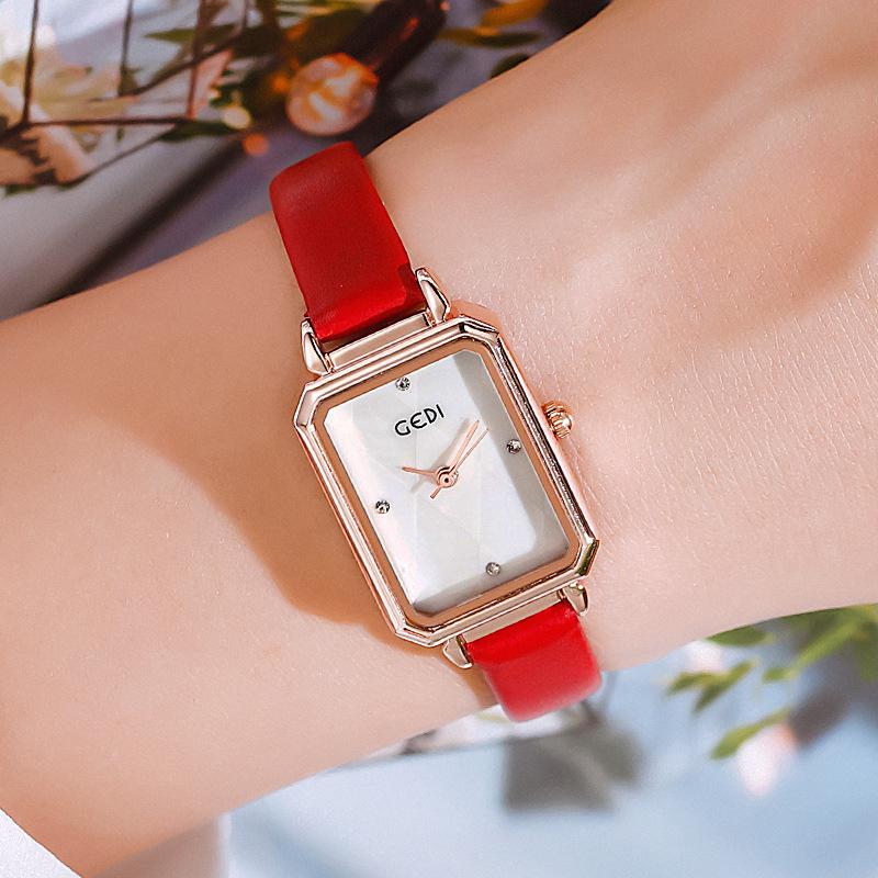Women'S Watch Fashion High Value Small Square Watch Women'S High Sense Belt Quartz Watch