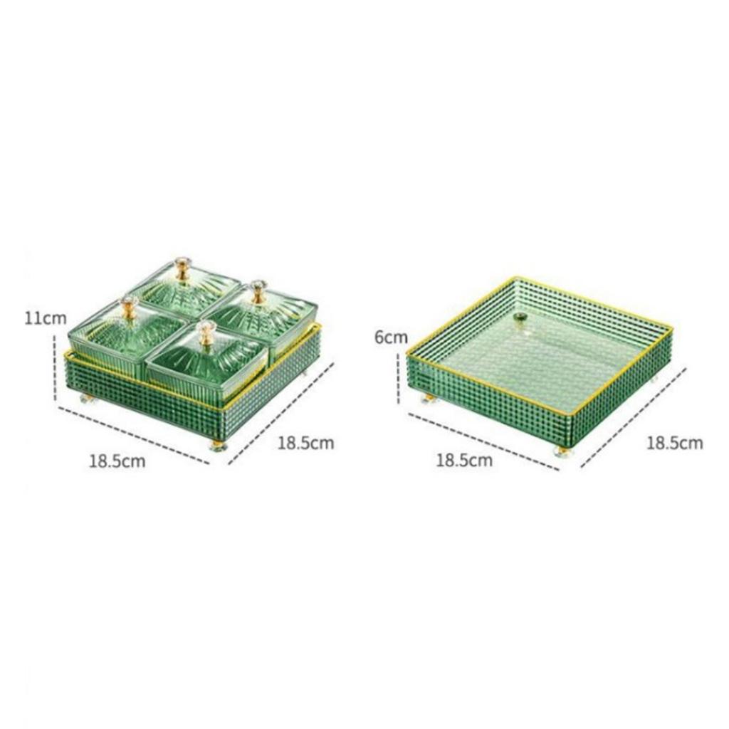 Removable Serving Dishes with Lid Decorative Snacks Tray Fruit Plate Fruit Platter for Candy Dessert Veggies Nuts Snacks