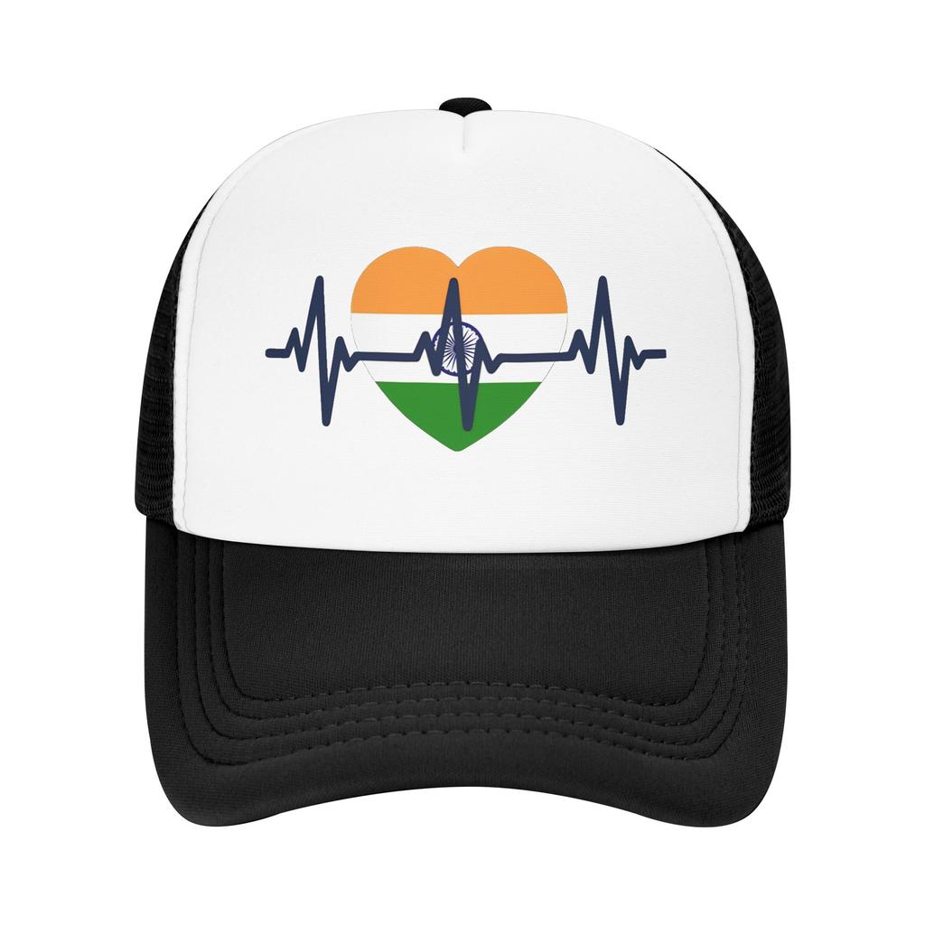Heartbeat Of India Patriotic Heart Casual Baseball Cap Hunting Camping Sun Hats Spring Hot Sale Unisex Unisex Classic Baseball Caps
