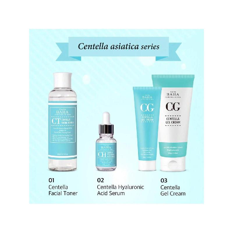 Cos De BAHA Centella Asiatica Soothing Calming Cream for Face/Neck 120ml - Cica Facial Gel Cream Lightweight Hydrate Boost Smooth