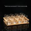 Qianxing Gold Glass Baijiu Shot Glass Set with Scale and Holder