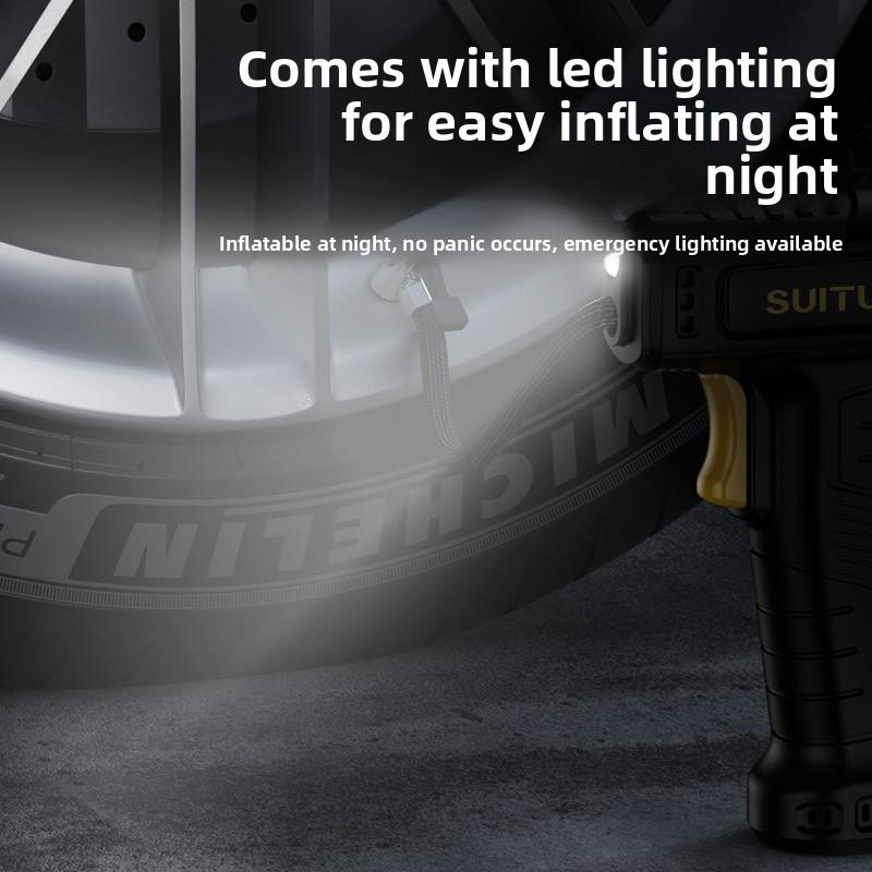 Wireless Charging Tyre Inflators Car Handheld Intelligent Digital Display Home Car Electric Portable Car Air Pump Tire Inflator