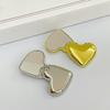 Zinc Zinc Alloy Heart Shape Makeup Mirror Mini Pocket Rotating Mirror Portable Mirror  Student Use
