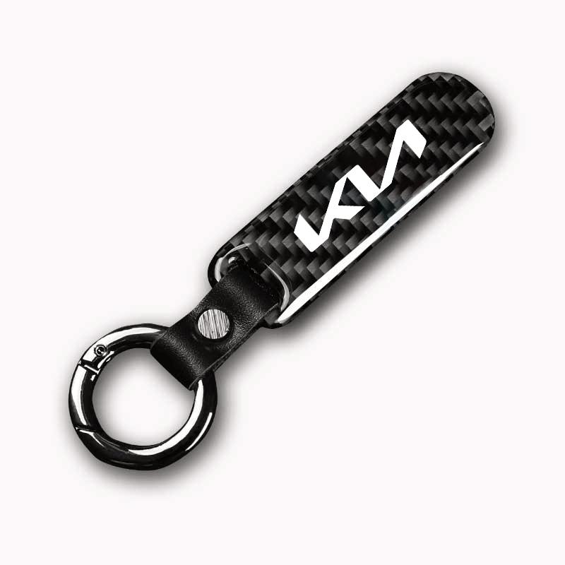 YDHM8 Carbon Fiber Car Decoration Keychain Key Ring for Kia Sportage Ceed Picanto Rio ProCeed Niro 5 3 4 K7 K5 K8 K3 Ray K9