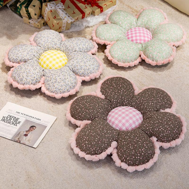 50cm Floral Cushion Girls Princess Favors Flowers Soft Stuffed Plush Chair Seat Mats Car Warm Cushion Sofa Pillow For Home Decor