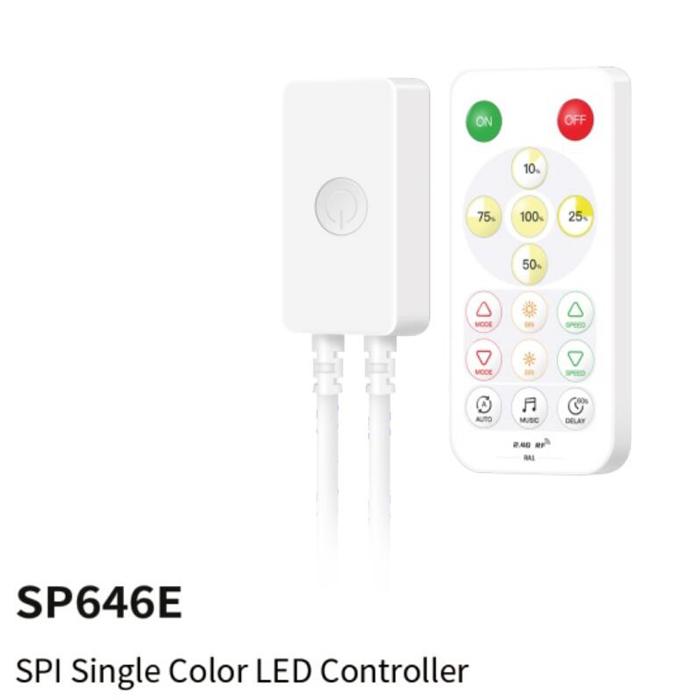 SP64XE Controller Kit for SPI Pixels or 5CH PWM LED Light Strip 2.4G Remote FCOB DIM RGB RGBW CCT WS2812B SK6812 Music BT 5V-24V