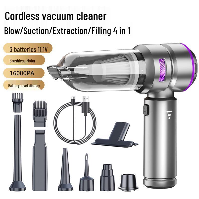 Three-Speed Wireless Car Vacuum Cleaner with High Suction and Power Display