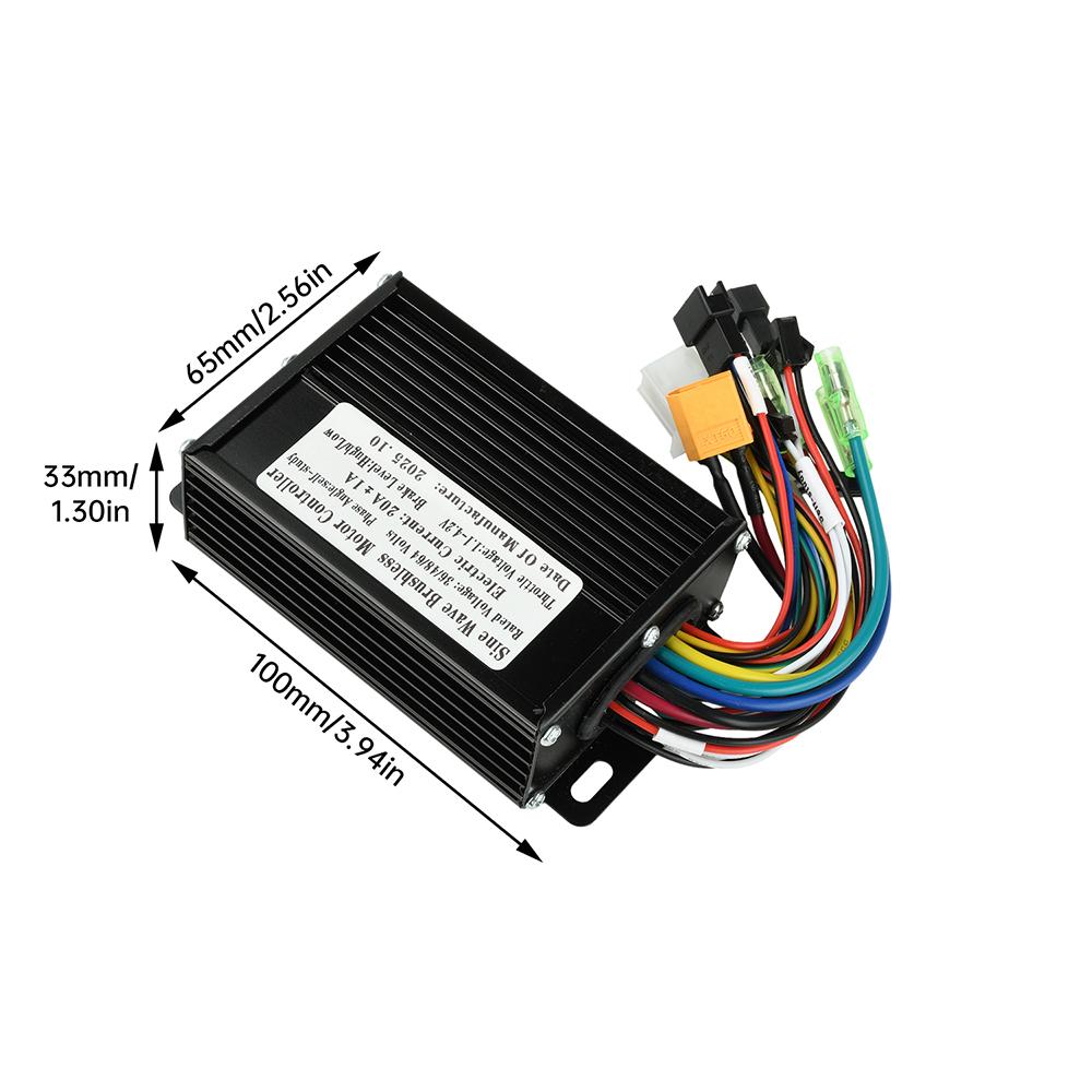 36V 48V 20A Black Gold Sine Wave Brushless Motor Controller For S866 V889 No. 2 LCD Instrument E-bicycle Scooter