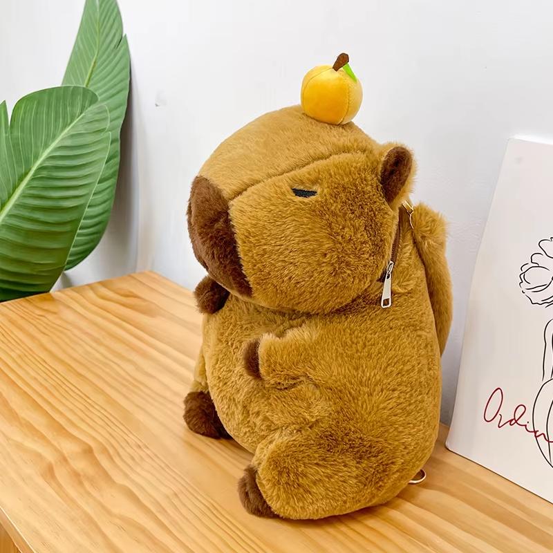 

Plush Backpack Capybara Bags Cute Fashion Plushie Doll Fur Bag Children s Bag Shoulder Bag Mini Knapsack Bag For Girlfriend Gift