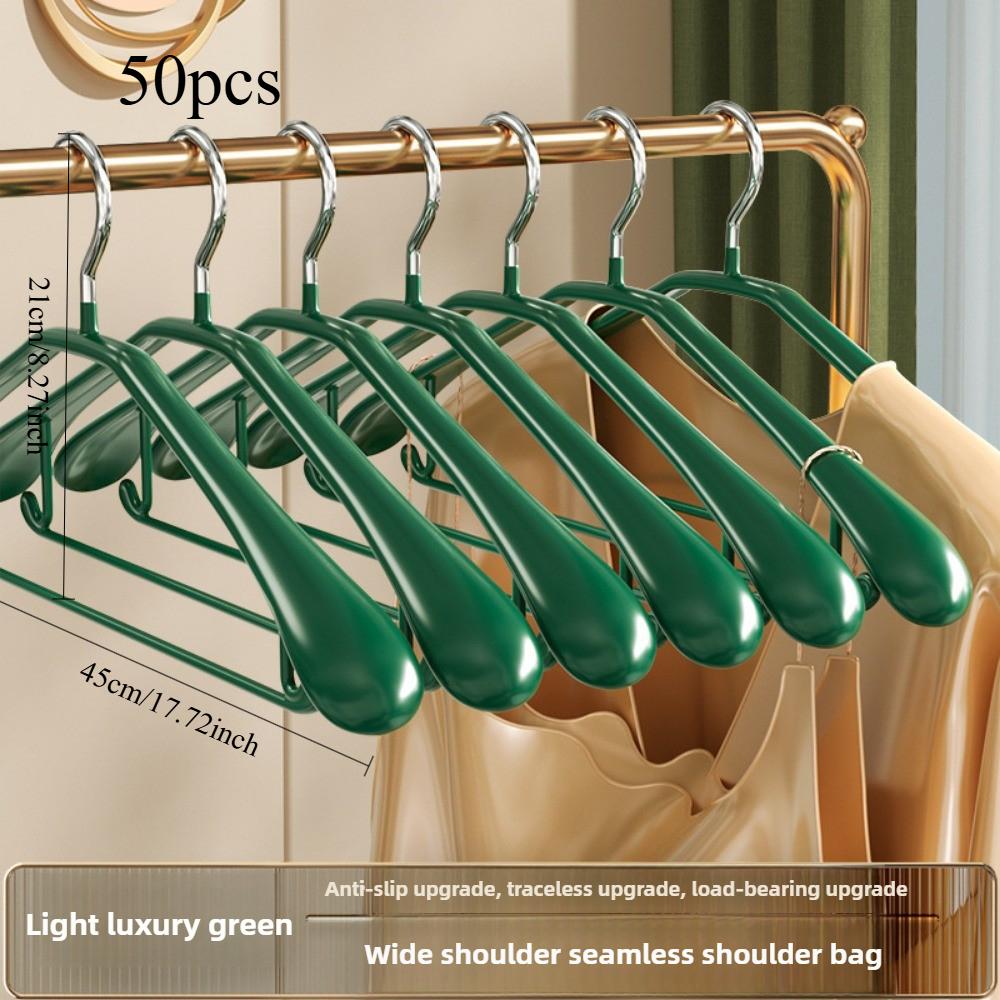 3pcs/5pcs/10pcs/30pcs/50pcs Wide Shoulder Seamless Hanger, Anti Slip, Strong Load-bearing, Suitable for Both Dry and Wet Use