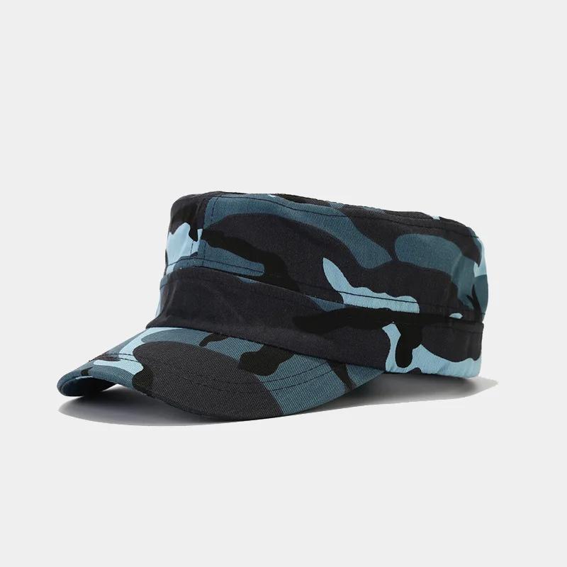Sun Protection Military Drill Hat - Camouflage Flat Top Cap For Outdoor Activities, Summer Spring Fishing Hiking Unisex Sun Hat adjustable