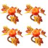 Thanksgiving, Creativity, Simulated Pumpkin Napkin Ring, Napkin Clasp, Hotel Table Setup, Yellow Maple Leaves, Napkin Ring