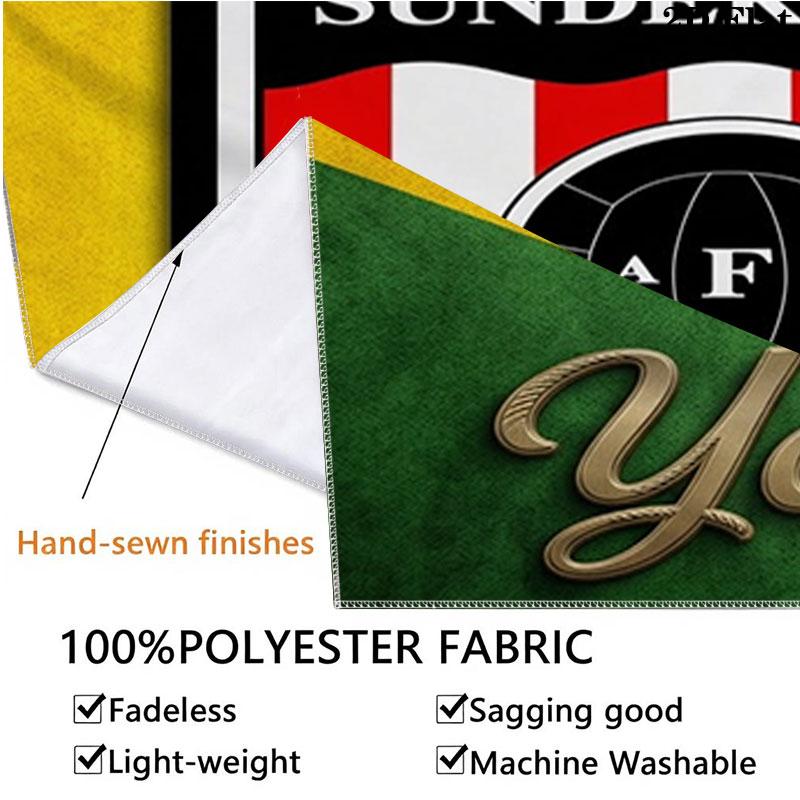 Sunderland A.F Custom Name Wall Tapestry Aesthetic Wall Hanging Printed Fabric Blanket Decorative Tapestries for Bedroom Living Room Home Decor