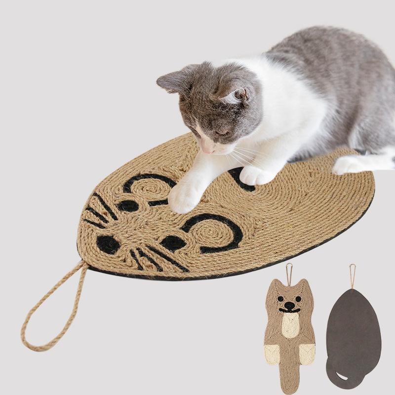 Mice Shape Cat Scratcher Sisal Mat Board - Nail Sharpening Sofa Protector Ideal Cat Tree Furniture Protector for Cats