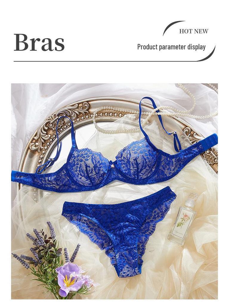 French Lace Lingerie Set: Sexy Hollowed-Out Bra & Thong Duo