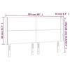 VidaXL Tête de Lit à LED Meuble de Chambre à Coucher Accessoire de Lit Double Tête de Cadre de Lit Intérieur Noir 3123792