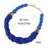 Layer Beaded Jewelry Set Safe Plastic Necklace and Earrings Accessory for Casual Outings Travel