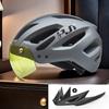 PJT Nowy LEDowy Kask Rowerowy Z Wizjerem Przeciwsłonecznym Ładowalny LED Męski Kask Rowerowy Osłona Przeciwsłoneczna Kaski Rowerowe Drogowe MTB
