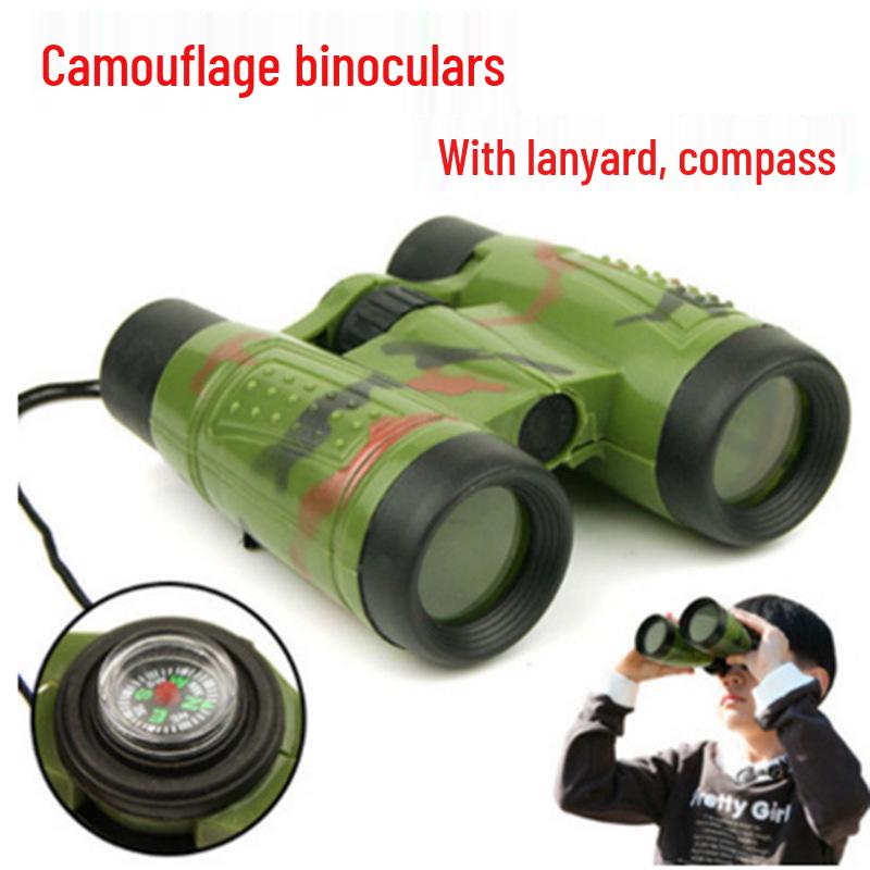 Kids' Camouflage Binoculars with Compass - Outdoor Adventure Toy for Children