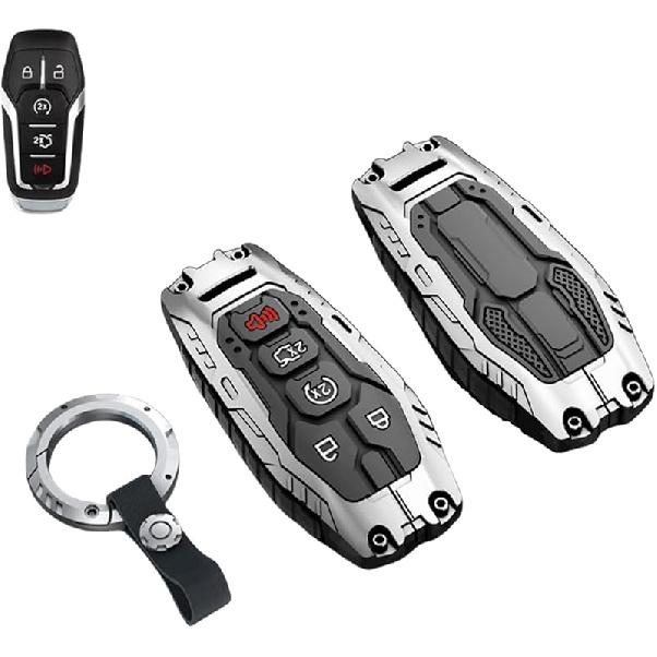 Heavy Key Fob Cover Case Protector For Ford, Keychain, Accessories For Ford Explorer Fusion Escape Edge Expedition F150 F250 F350 F450 F550 Maverick