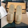Linen Hemp Indoor Slippers, Cloth Indoor Slippers, Noise-canceling Slippers