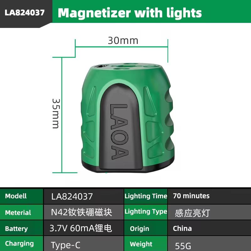

LAOA Высококачественный размагничиватель отверток Намагничиватель Мощный отвертка со светодиодной подсветкой Инструмент для снятия отверток