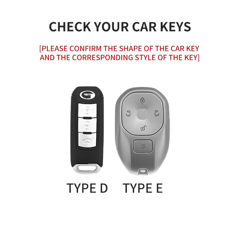 Leather Car Key Case Protective Cover for GAC Trumpchi S7 2025 2026 Remote Key Box Synthetic Suede Protection Shell Keychain