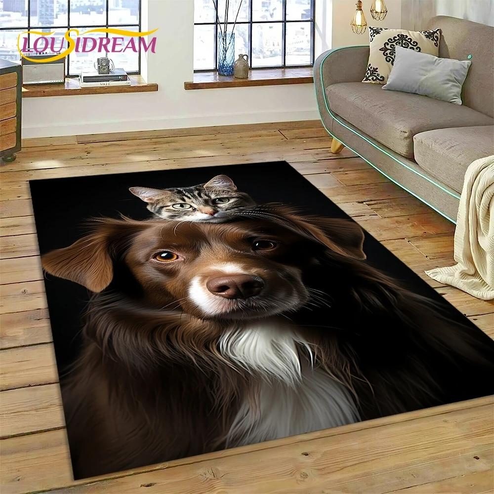 3D-Teppich mit süßem Hund, Samojede, Chihuahua, Husky, Koki, Cartoon-Teppich für Wohnzimmer, Schlafzimmer, Heimdekoration, rutschfest, für Sofa, Fußmatte, Geschenk