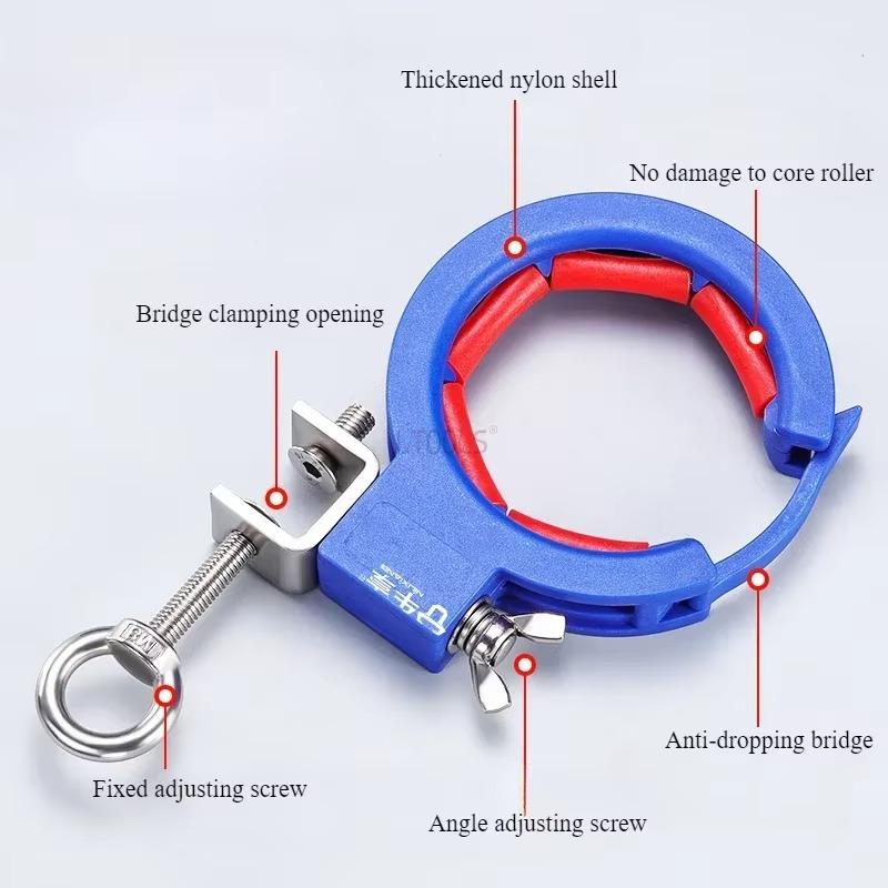 Adjustable Cable Tray Pulley Roller Cable Helper Wear-resistant High Hardness Durable Clamp Pulley Bridge Construction Tools
