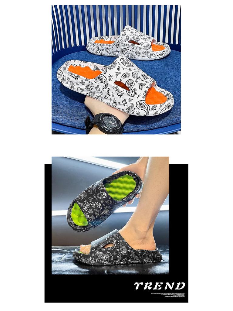 Men's Summer Massage Slippers: Soft Sole, Non-Slip Indoor/Beach Sandals