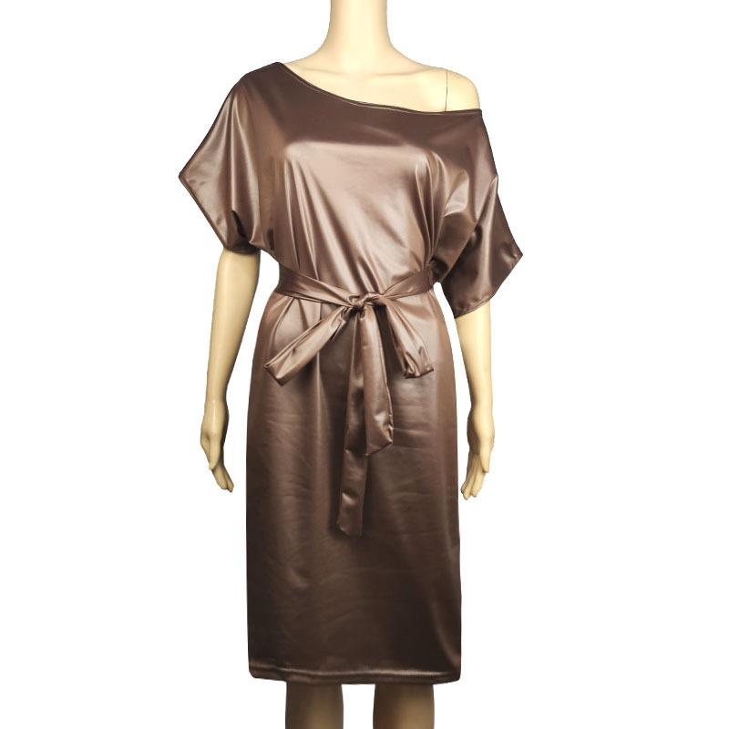 

Модная женская повседневная юбка-миди с v-образным вырезом и принтом, платье с эластичной резинкой на талии L