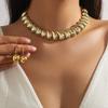 Punk Choker Necklace Earrings for Women Water Drop Chain Jewelry Accessory
