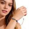 Evil Eye Bracelet Hand of Fatima Women Bracelet Adjustable Chain Blue Evil Eye