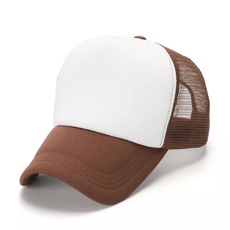 OEM 5 Panel Sport Cap Gorras Foam Mesh Trucker Hat Custom Logo Design Pattern 3D Embroidery Sublimation Print Promotional Hat